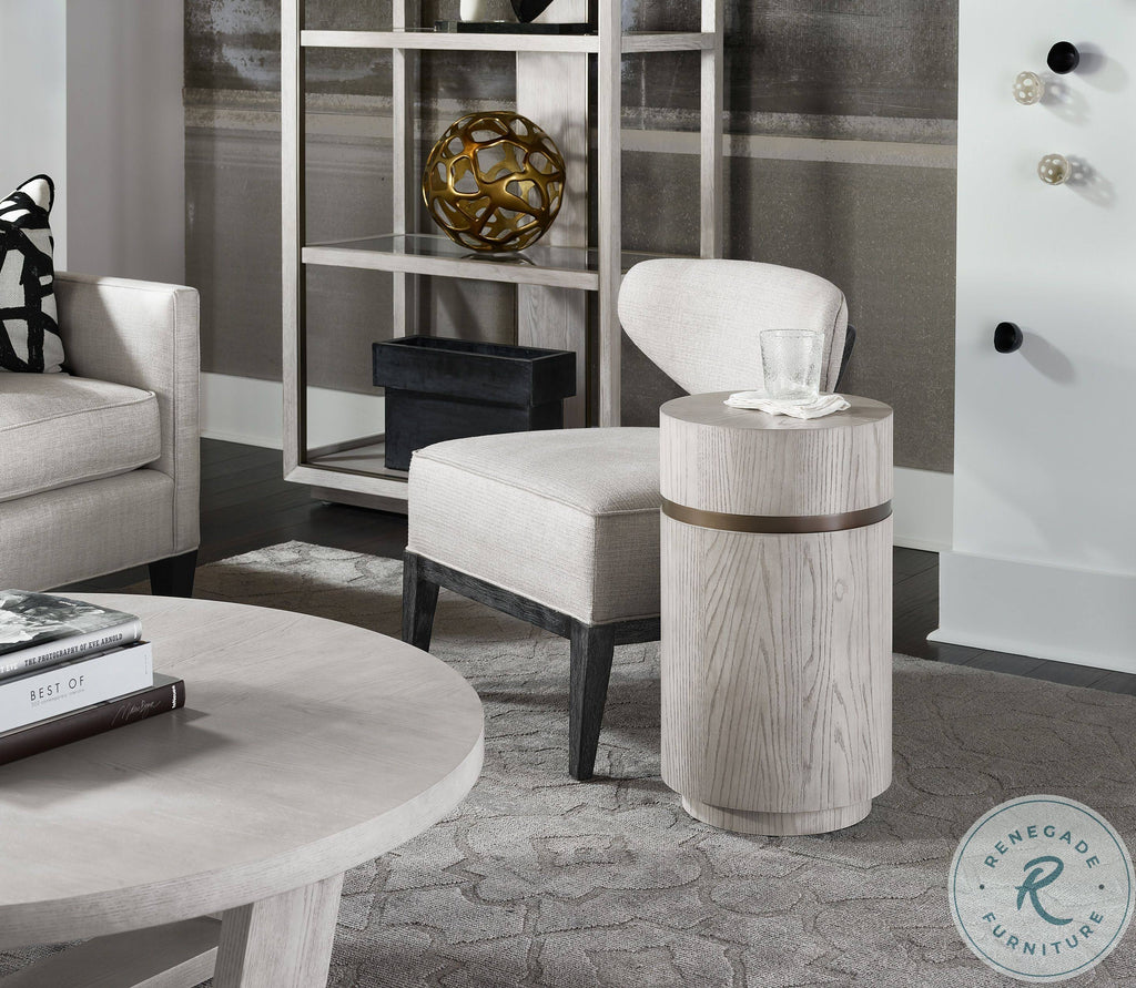 Siltstone Gray Small Round End Table Q592