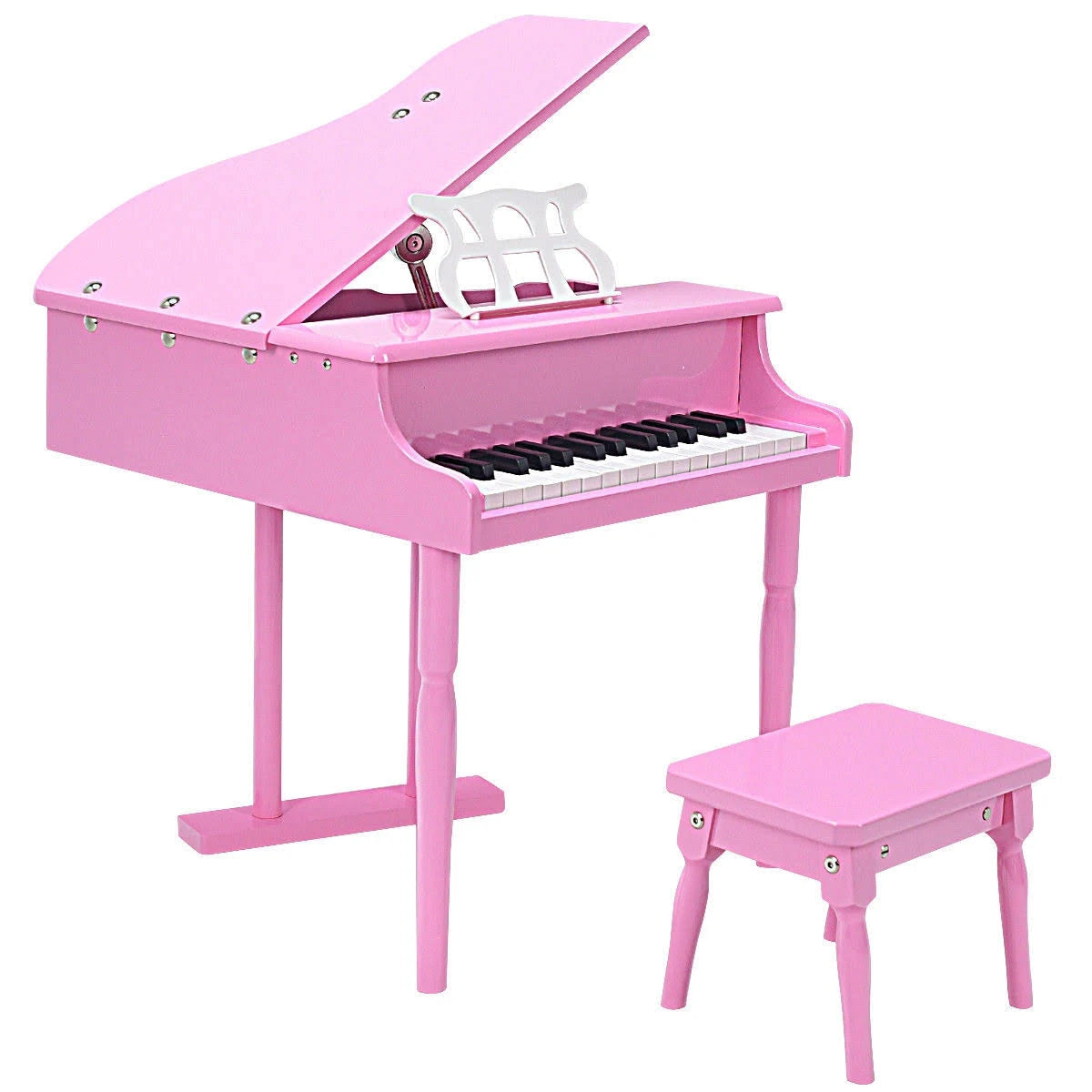 Pink Children Grand Piano with Bench Q95348