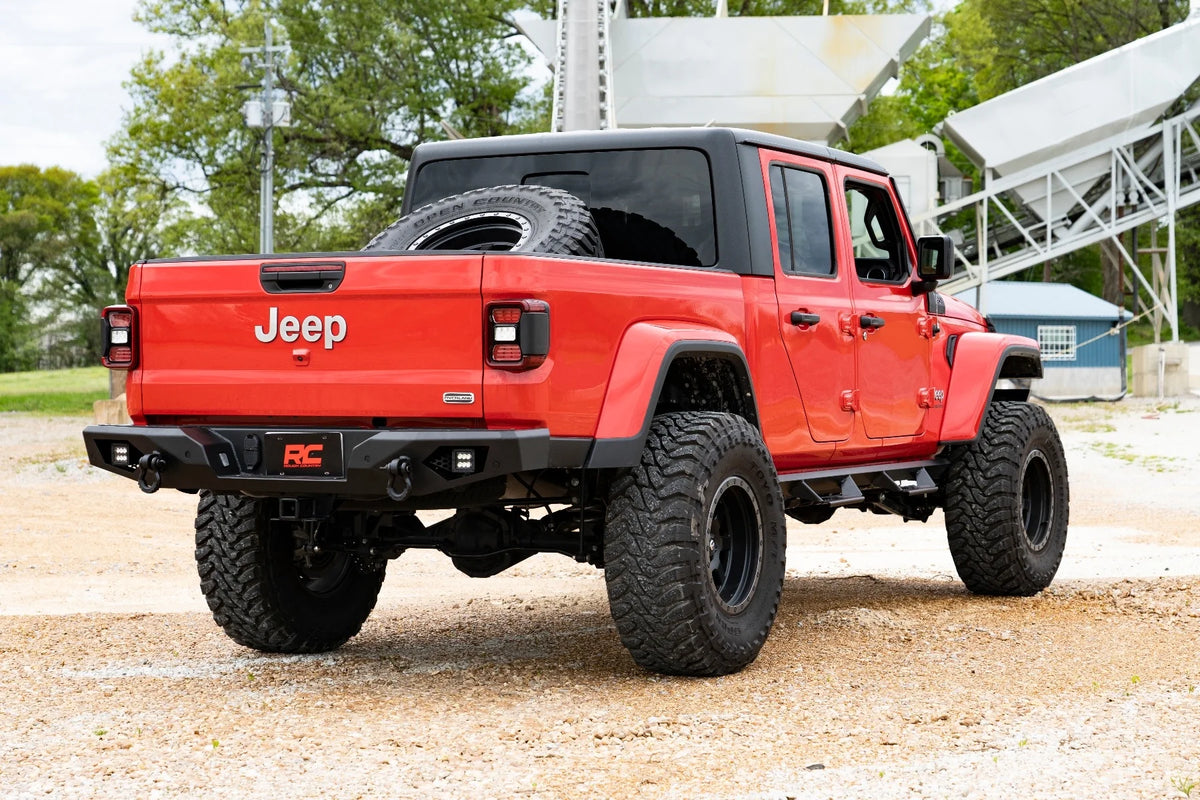 Heavy Duty Rear Bumper with LEDs Y3781