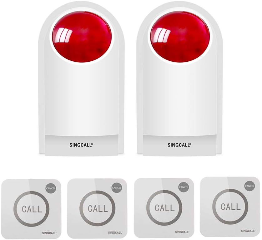 Waterproof Outdoor Emergency Strobe Siren Alarm Kit with 2 Call Buttons O9331