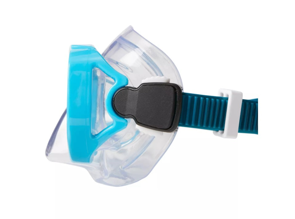 Kids' Mask & Snorkel Set - Blue/Atoll X438