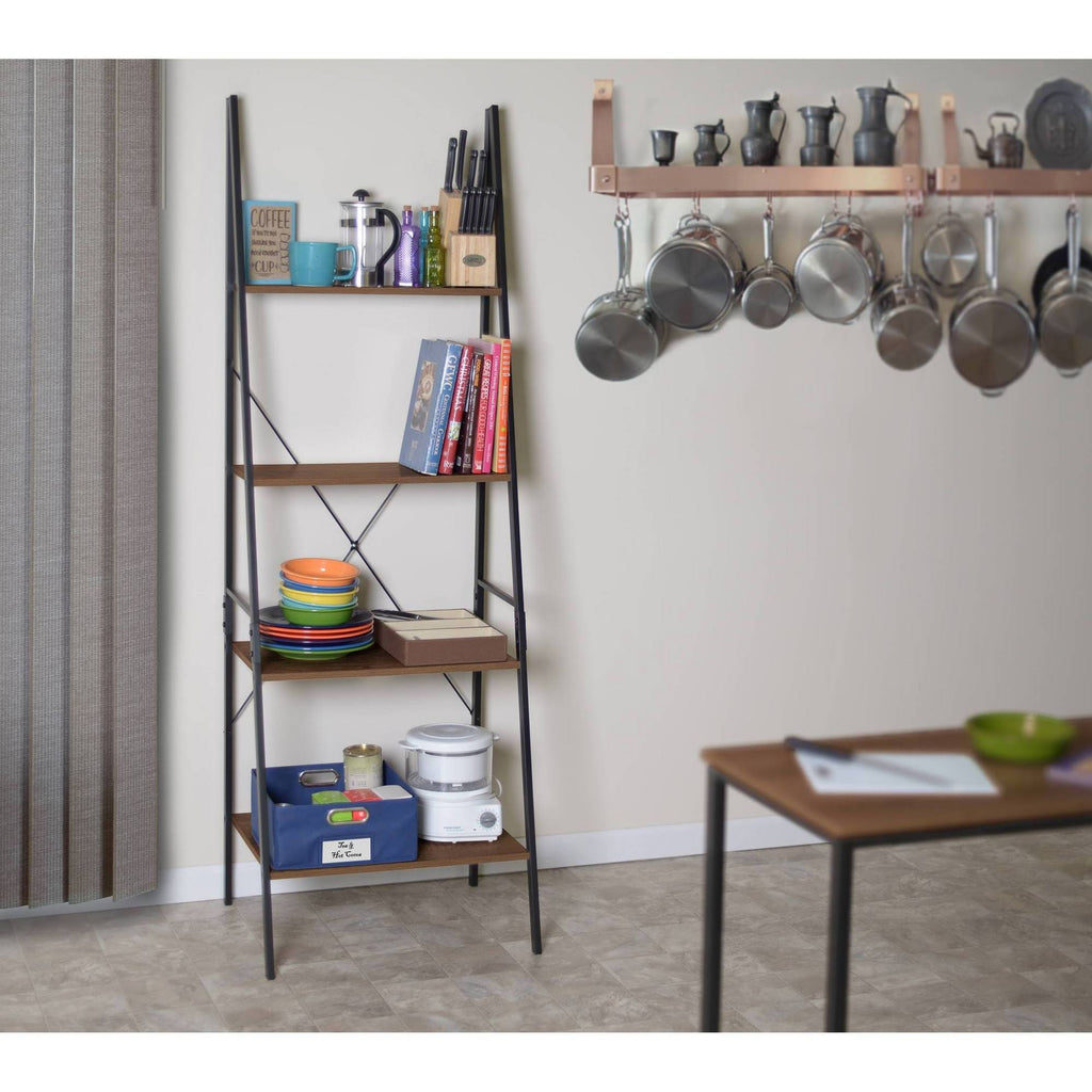 72x22 Ladder Bookcase Urban Walnut T667340