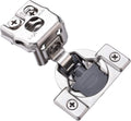 40 Pack Soft Closing 1/2 inch Overlay 105 Degree Nickel Plated Cabinet Hinges F724