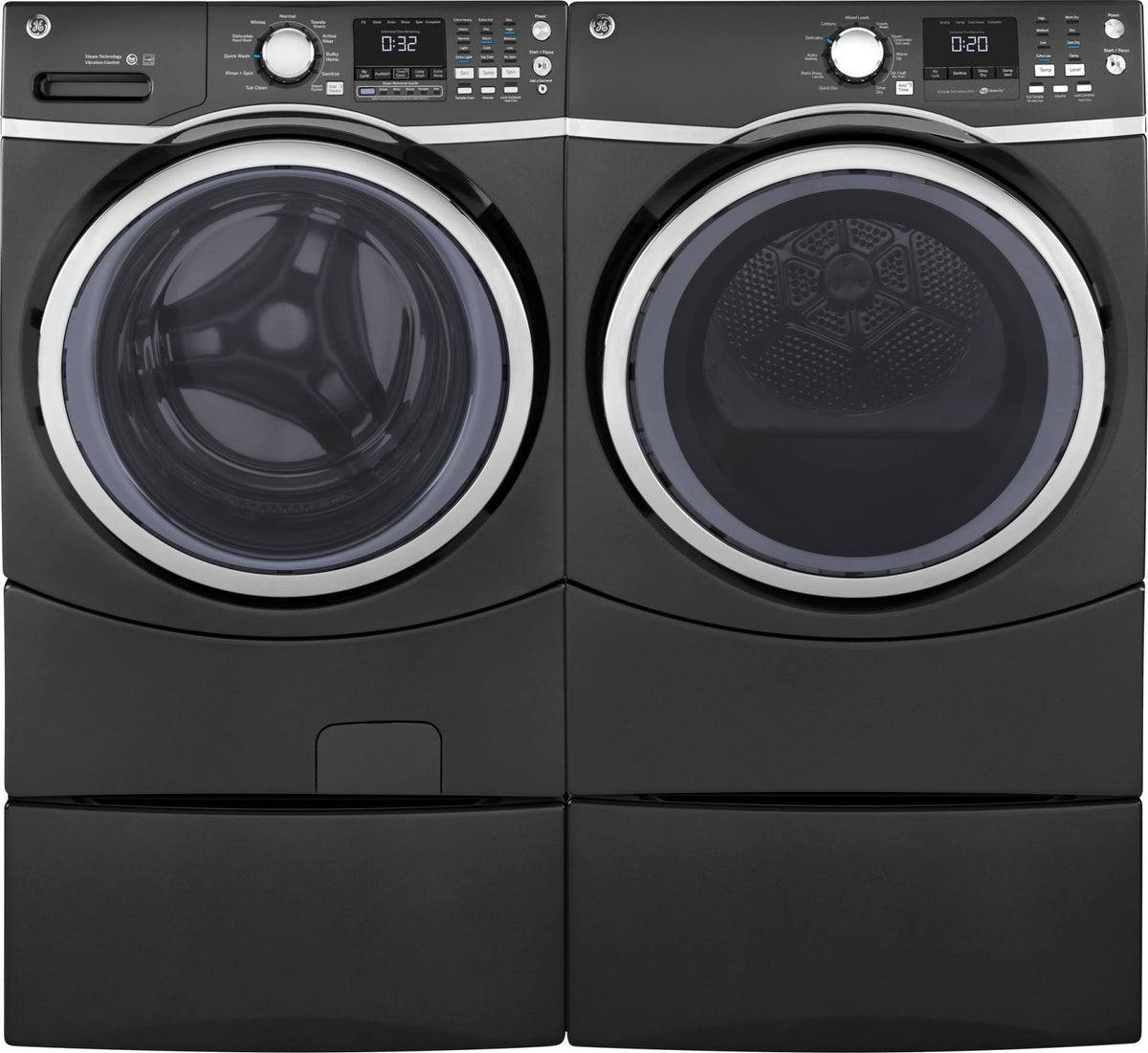 Gray Electric Dryer with Steam P10565