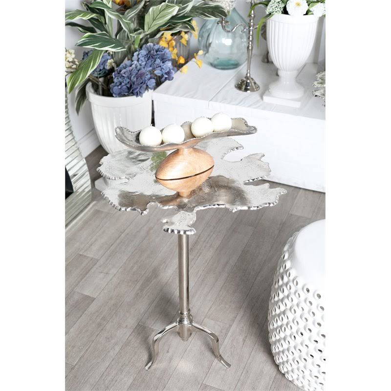 Silver Aluminum Accent Table Y875